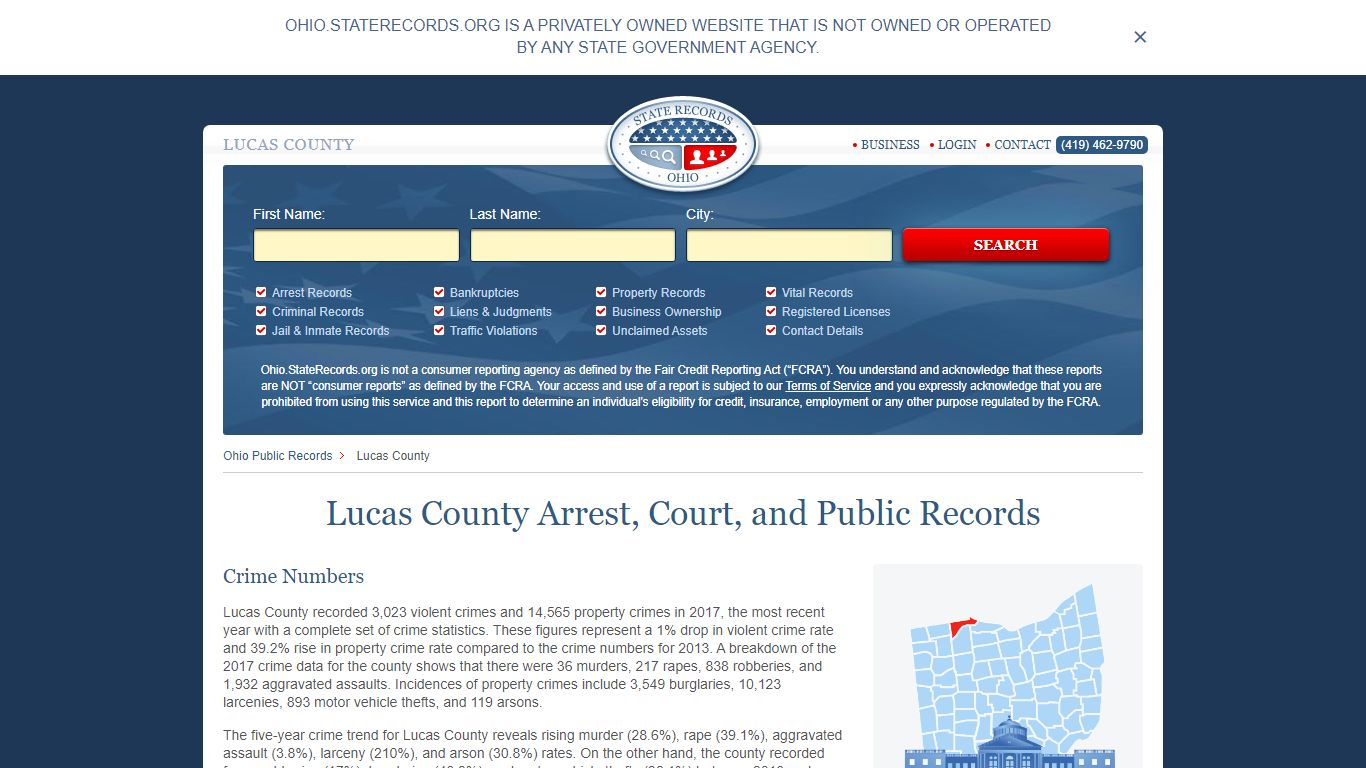 Lucas County Arrest, Court, and Public Records